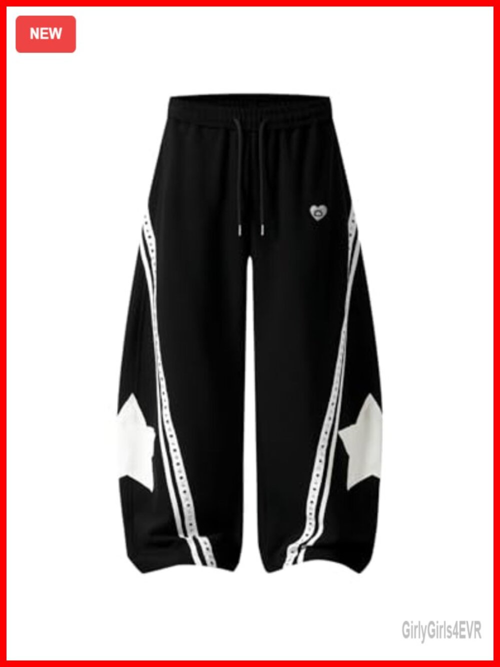 Star Graphic Barrel Sweatpants Baggy Wide Leg Y2K Lounge Pants